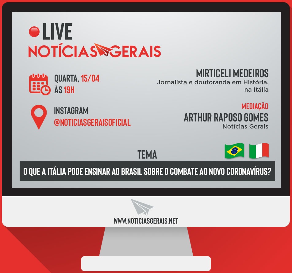 LIVE: BRASILEIRA QUE MORA NA ITÁLIA FALA SOBRE COMBATE AO CORONAVÍRUS NO PAÍS, NESTA QUARTA (15)